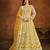 YELLOW  HEAVY NET GOWN 