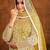 YELLOW  HEAVY NET GOWN 
