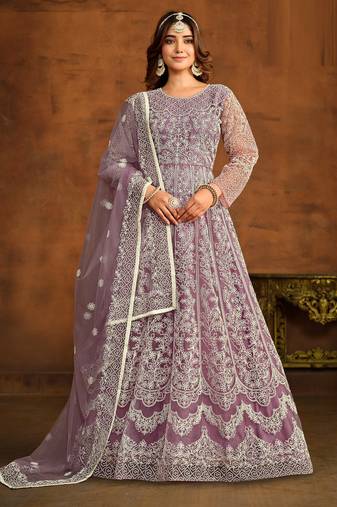 Heavy Net Lavender Gown