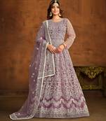 Heavy Net Lavender Gown