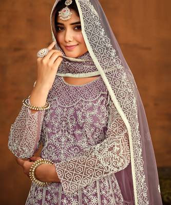 Heavy Net Lavender Gown 4