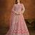 PINK HEAVY WORK NET GOWN 