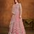 PINK HEAVY WORK NET GOWN 