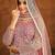 PINK HEAVY WORK NET GOWN 