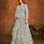 GREY HEAVY WORK NET GOWN 
