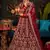 DESIGNER MAROON VELVET FABRIC WEDDING BRIDAL LEHENGA CHOLI SEMI STITCHED