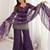 purple silk blend embroidered kurta palazzo dupatta set