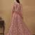 Exquisite Pink Net Pant Style Gown
