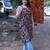 brown  kalamkari handblock printed kurta