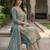 Grey vichitra silk sharara salwar suit - unstitched