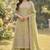 Green vichitra silk sharara salwar suit