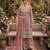 Peach vichitra silk sharara salwar suit