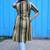 mustard & black striped handblock kurta