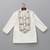 Off white embroidered cotton silk kurta set