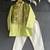 Lime green embroidered cotton silk kurta set