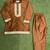 Coffee brown embroidered cotton silk kurta set
