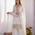 White gmy choo silk embroidered sharara set