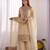 cream  silk blend embroidered sharara set