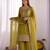 Olive gmy choo silk embroidered sharara set