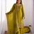 Olive gmy choo silk embroidered sharara set