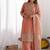 Pink gmy choo silk embroidered sharara set