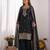Black gmy choo silk embroidered sharara set
