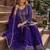 Purple heavy embroidered kurta palazzo set with dupatta
