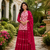 Rani Pink Elegant Printed Kurti With Vibrant Sharara And Dupatta Perfect For Festive And Wedding Wear.