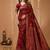 maroon silk blend zari saree with blouse