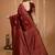 maroon silk blend zari saree with blouse
