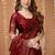 maroon silk blend zari saree with blouse