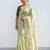 light green gold crush embroidered saree with blouse