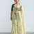 light green gold crush embroidered saree with blouse