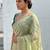 light green gold crush embroidered saree with blouse