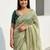 light green gold crush embroidered saree with blouse