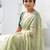 light green gold crush embroidered saree with blouse