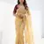 gold gold crush embroidered saree with blouse