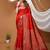 red silk blend zari saree with blouse
