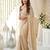 cream georgette embroidered saree with blouse