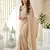 cream georgette embroidered saree with blouse