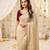 cream georgette embroidered saree with blouse