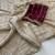 cream georgette embroidered saree with blouse