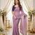 levender georgette embroidered saree with blouse
