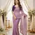 levender georgette embroidered saree with blouse