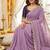 levender georgette embroidered saree with blouse