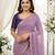 levender georgette embroidered saree with blouse