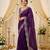 purple georgette embroidered saree with blouse