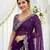 purple georgette embroidered saree with blouse