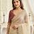 cream georgette embroidered saree with blouse