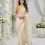 off-white georgette embroidered saree with blouse